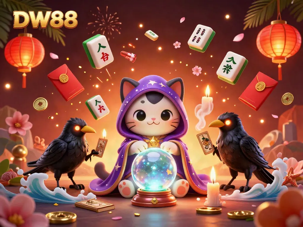 Experience thrilling gameplay with DW88's immersive 3D illustration celebrating casinos.