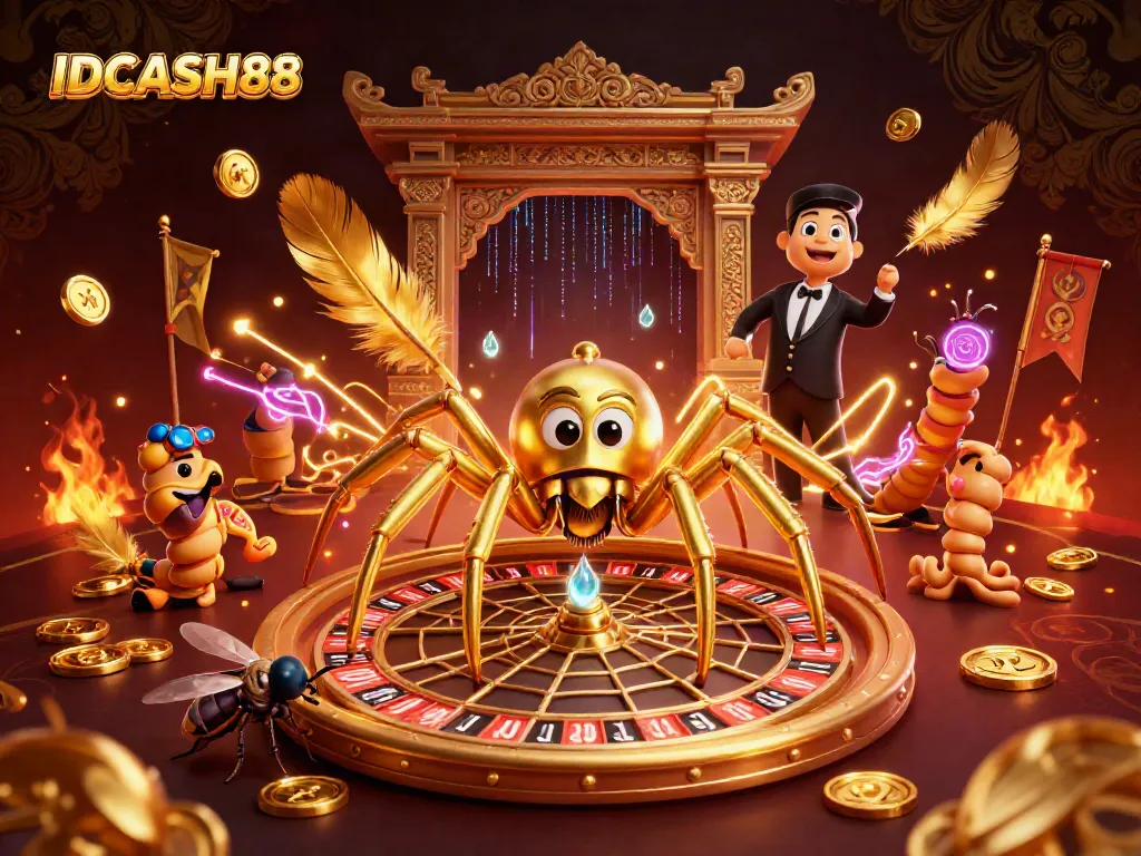 Experience thrilling gameplay at IDCASH88 with a vibrant roulette scene filled with rich details.