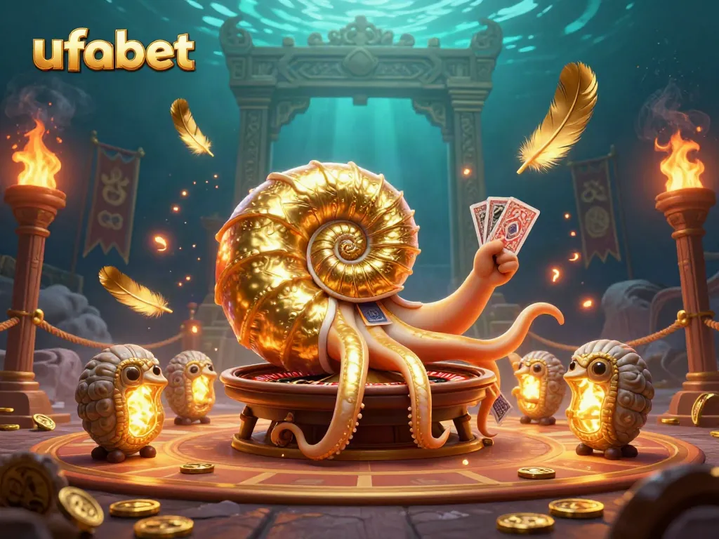 การเล่น ufabet ด้วยการ์ตูนสไตล์ 3D แสดงถึงคาสิโนออนไลน์ที่ใต้ทะเล