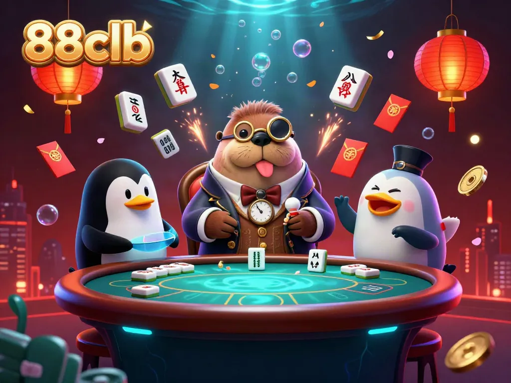 Experience thrilling gameplay at 88clb with a jolly walrus, sophisticated dealer, and dynamic poker scene.