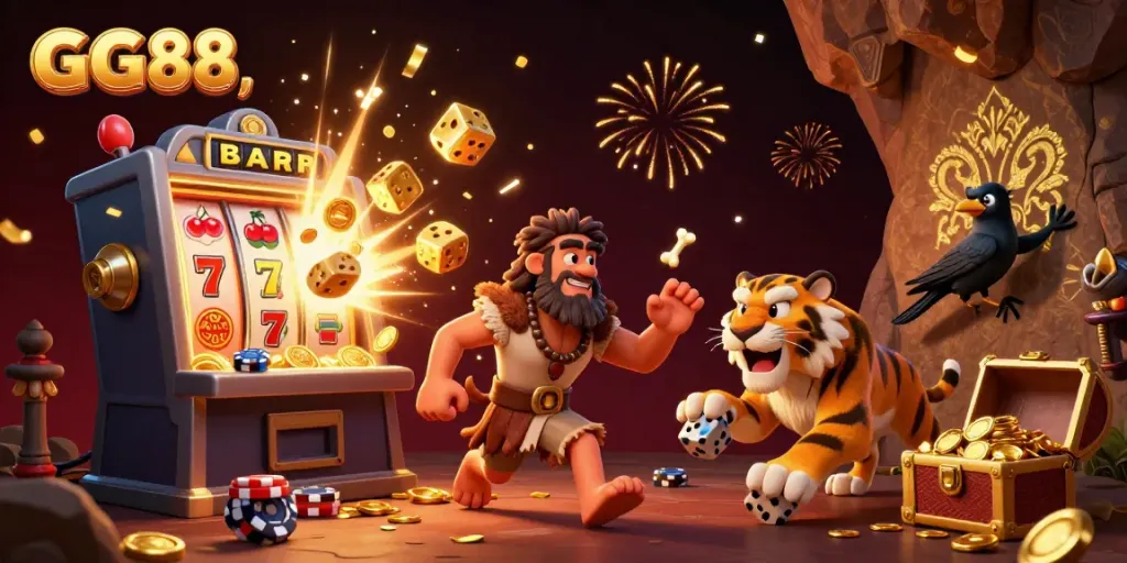 Experience thrilling gameplay at GG88 with dynamic animated casino elements and exciting characters.