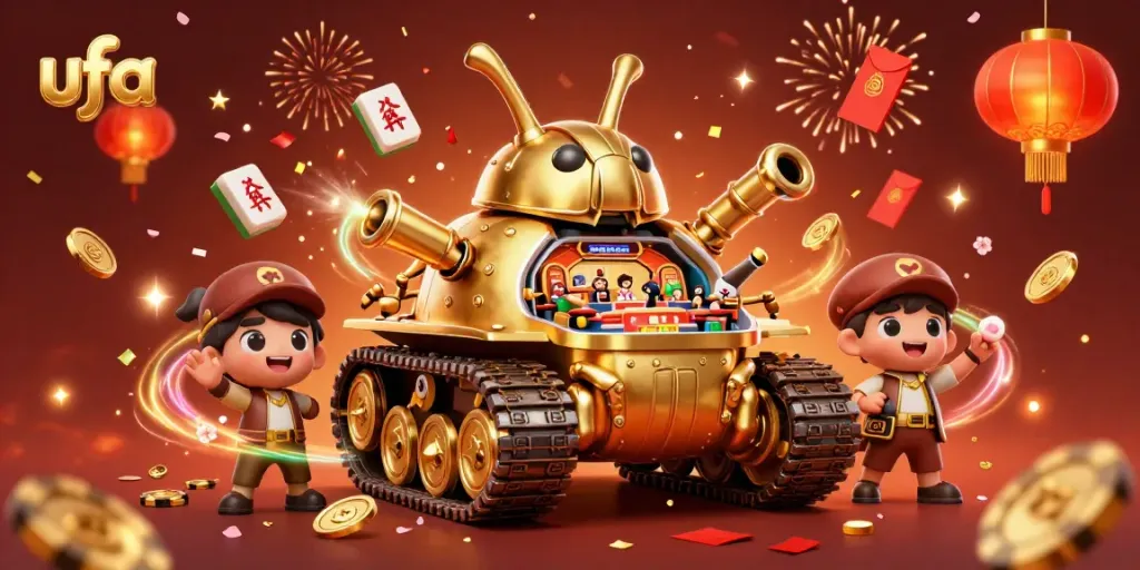 Experience the thrill of ufa with vibrant casino action depicted through a whimsical 3D beetle tank.