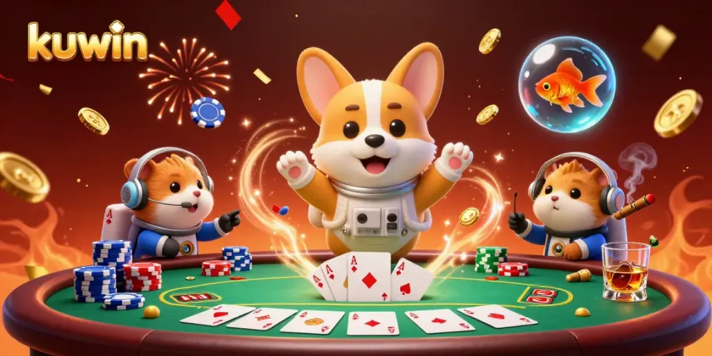 Experience thrilling gameplay at kuwin casino with winning poker hands and energetic atmosphere.
